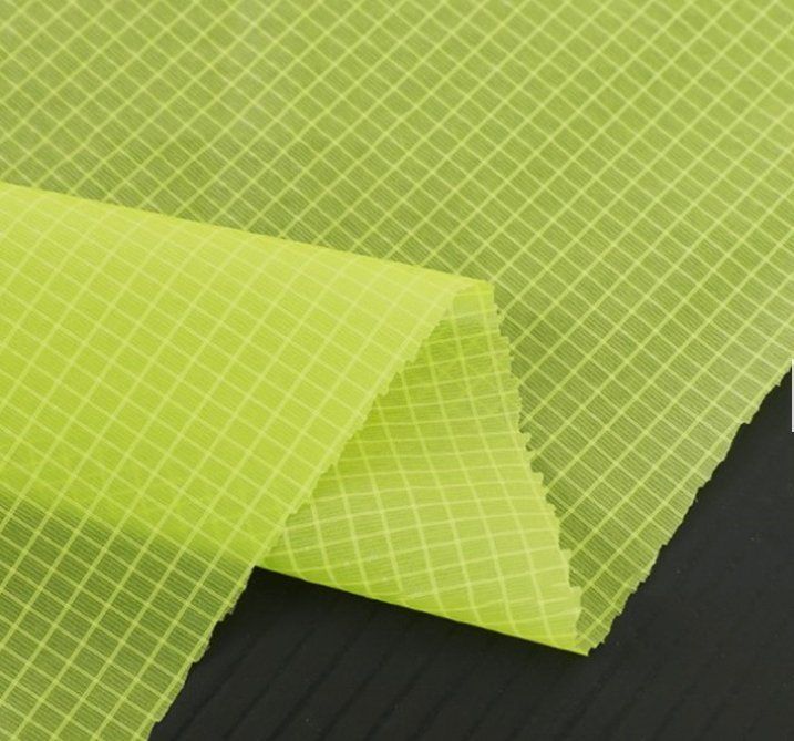 40d двусторонняя ткань с силиконовым маслом с покрытием 260t, сетка 4 мм, 49GSM N66, нейлоновая тафта Ripstop для планера, парашюта (1)